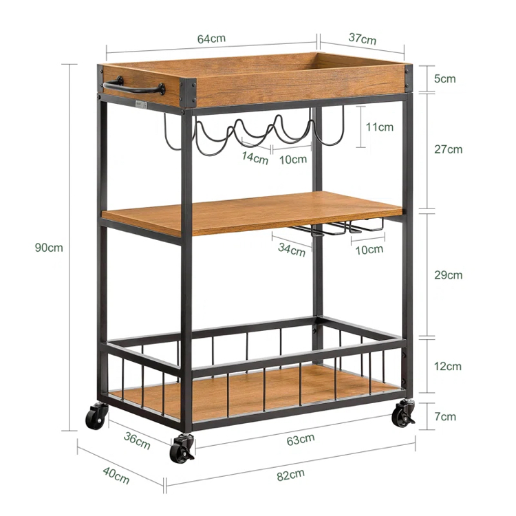 Bar Cart (Wine Rack & Glass Storage) - photo 4