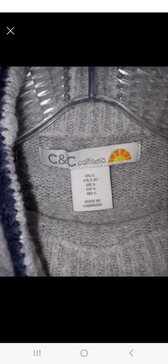 C&C California Vintage Sweater. #L 🩶💙🩶💙 image indicator(2)