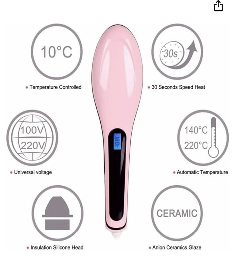 Like new hair straightning brush image indicator(2)