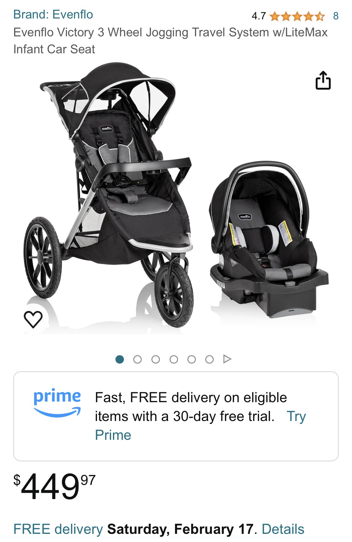 Evenflo Travel System (car seat and stroller)