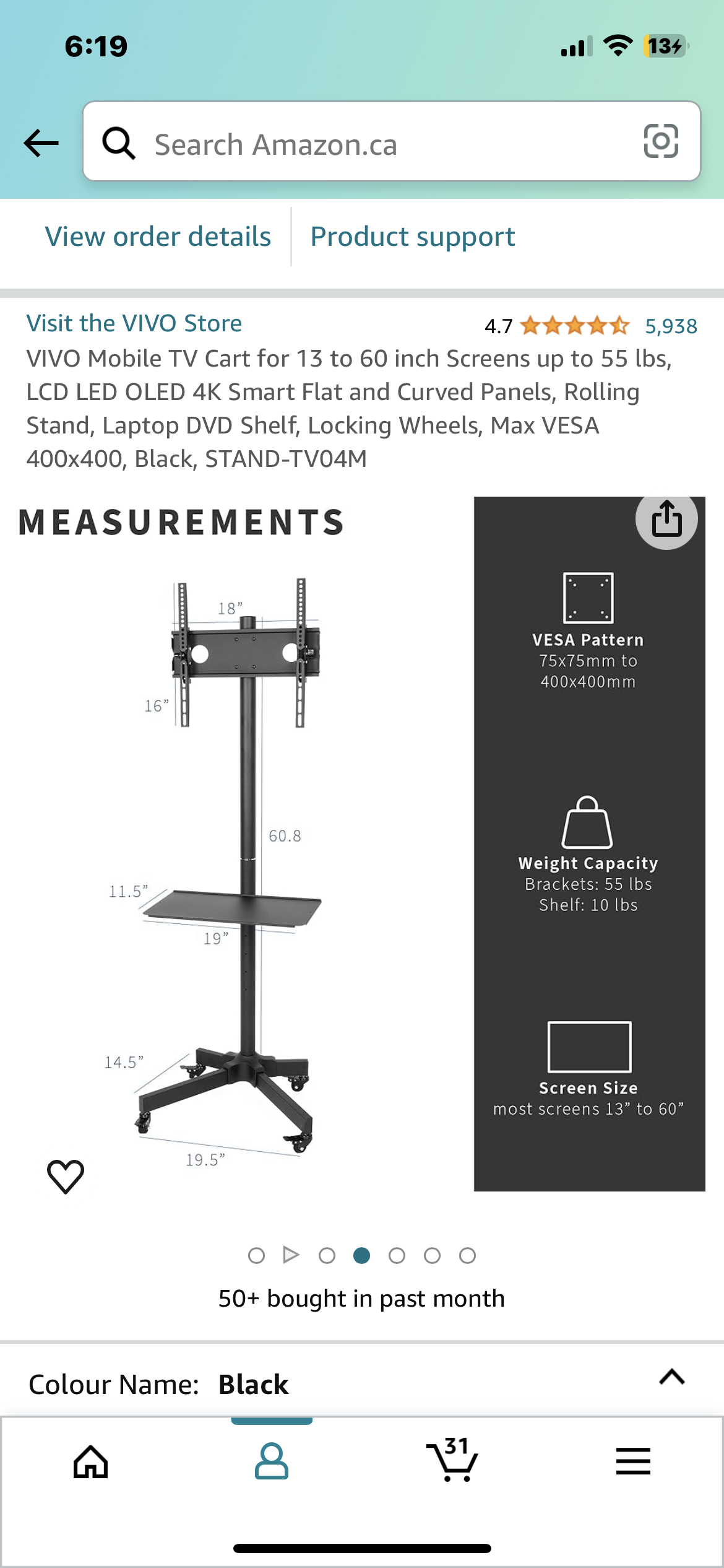 TCL 43"SMARTV  & TV stand with wheel - photo 4