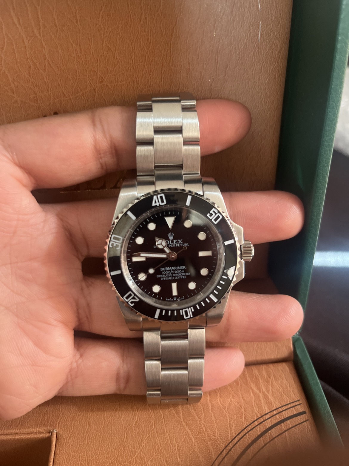 Rolex Oyster Perpetual Submariner Silver with Black Dial