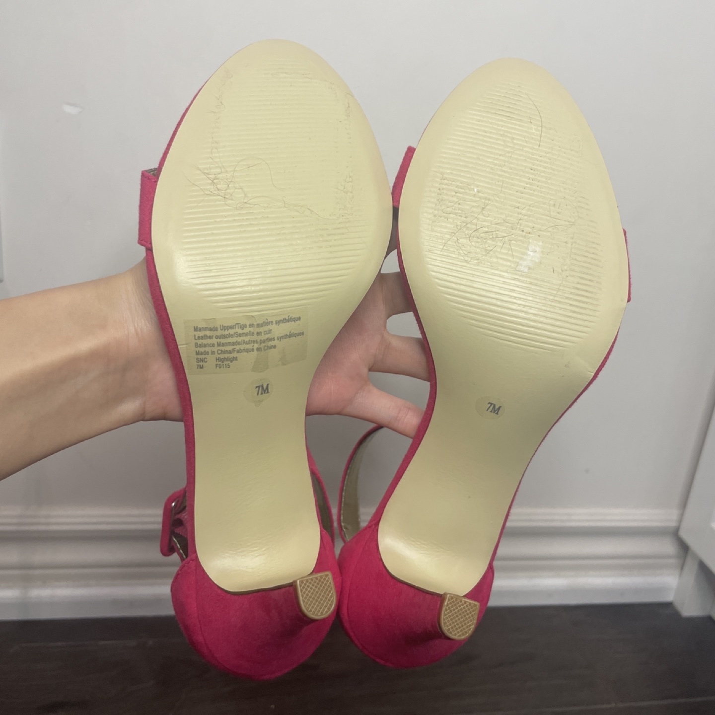 hot pink sandal with buckle 80mm size 7 - photo 5