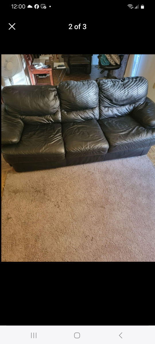 leather couch - photo 4