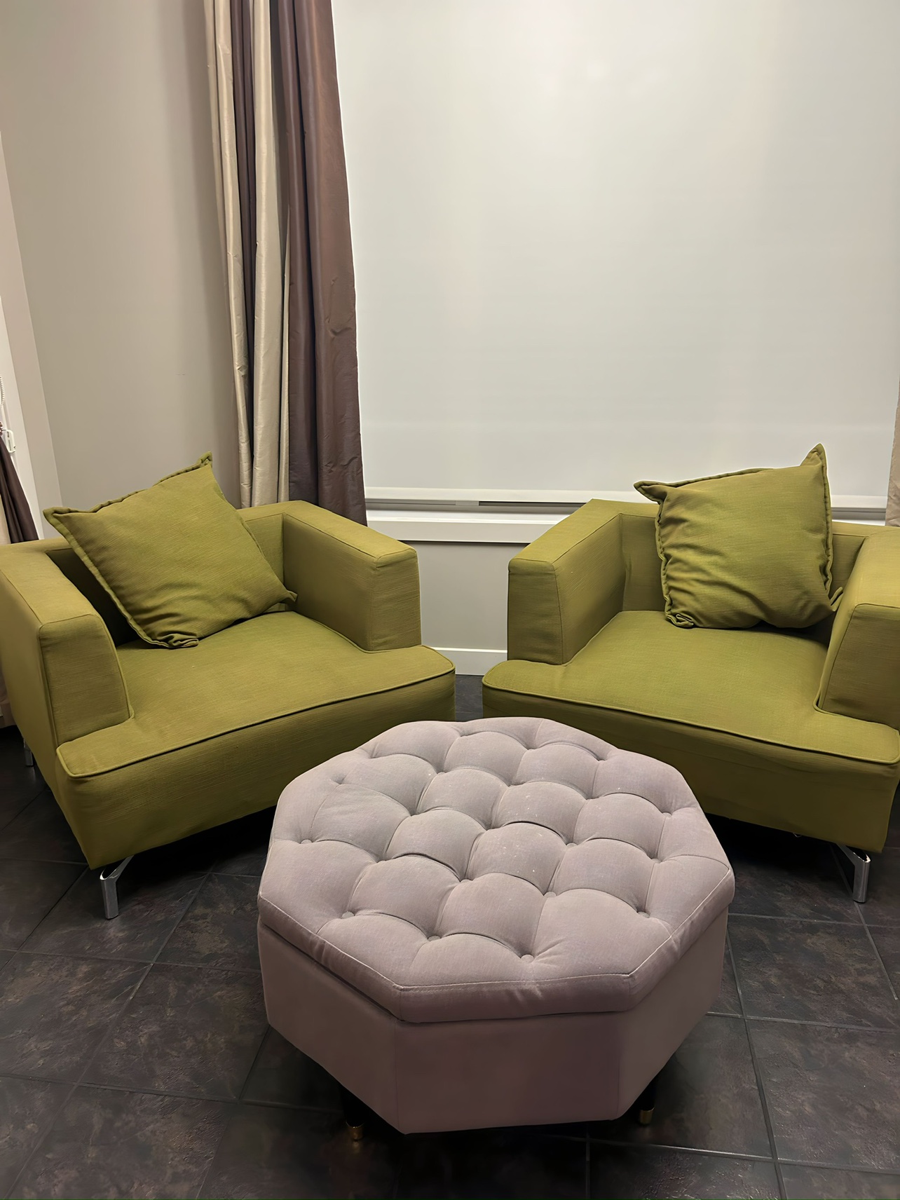 Accent chairs and ottoman