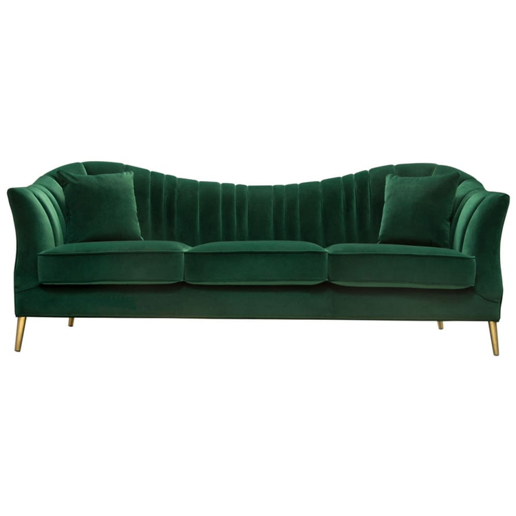 Ava Sofa in Emerald Green Velvet - photo 2