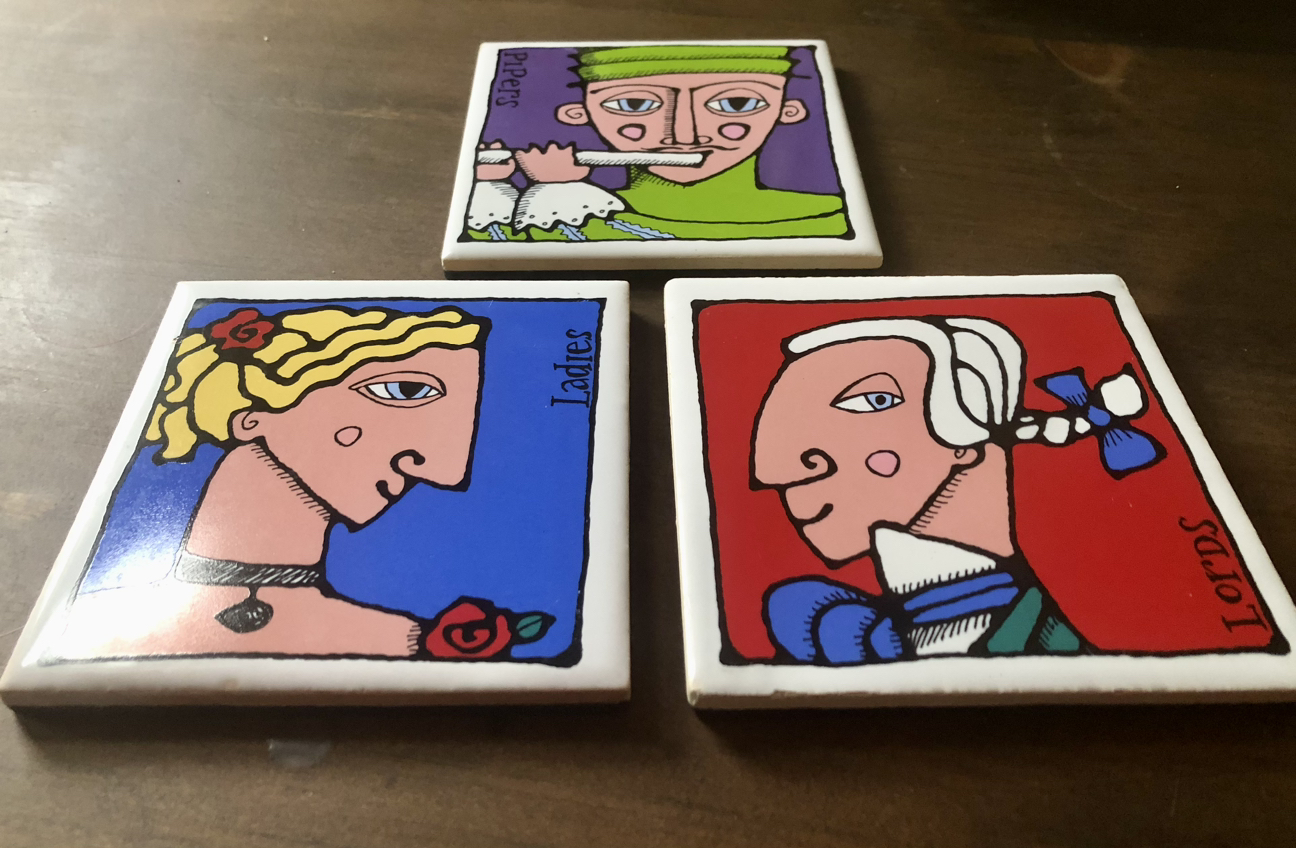 Set of 3 Ursula Dodge Ceramic Tiles thumbnail