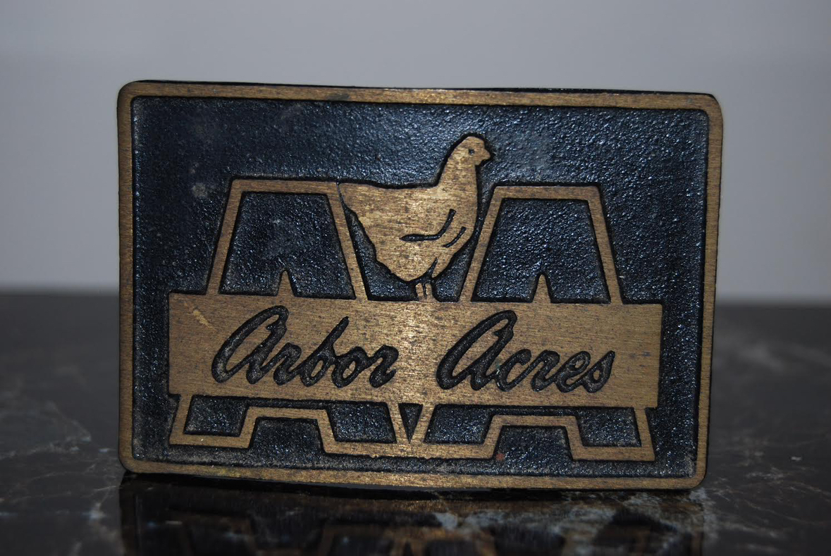 Vintage A A Arbor Acres Poultry Buckle Solid Brass