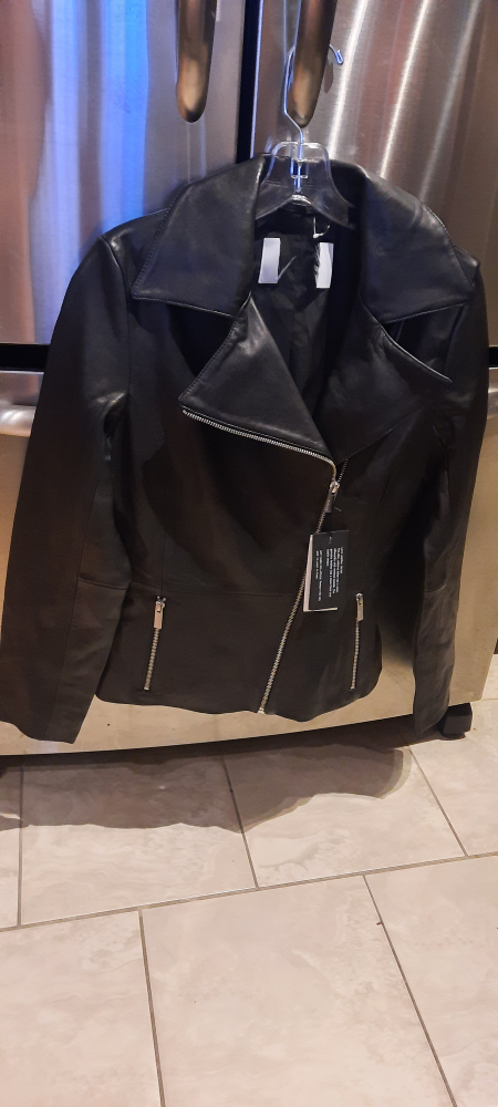 Brand New Kind of Babaton Leather Bomber Jacket 🥕 - photo 2