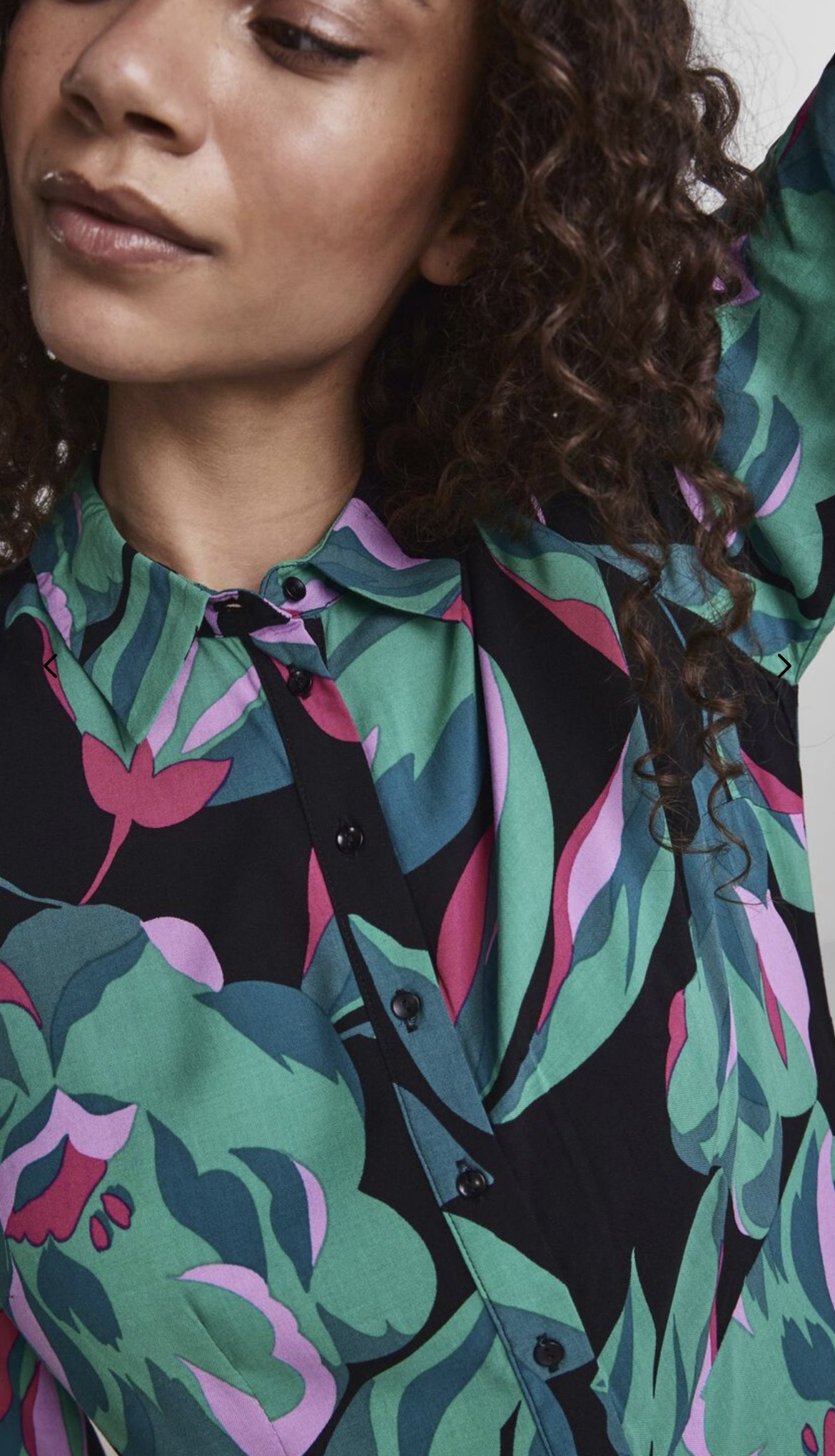 Y.A.S. Savanna Long printed Dress - Long sleeve shirt dress image indicator(6)