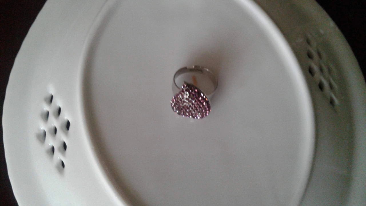 Heart Shape Ring with Pink Stones image indicator(2)