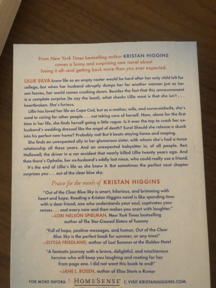 #freecycle Book Out of the clear blu sky - photo 2