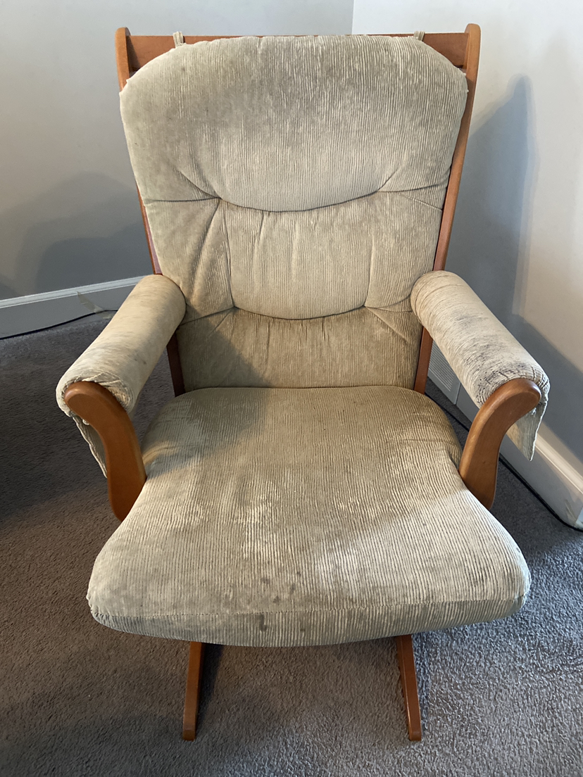Glider chair and ottoman