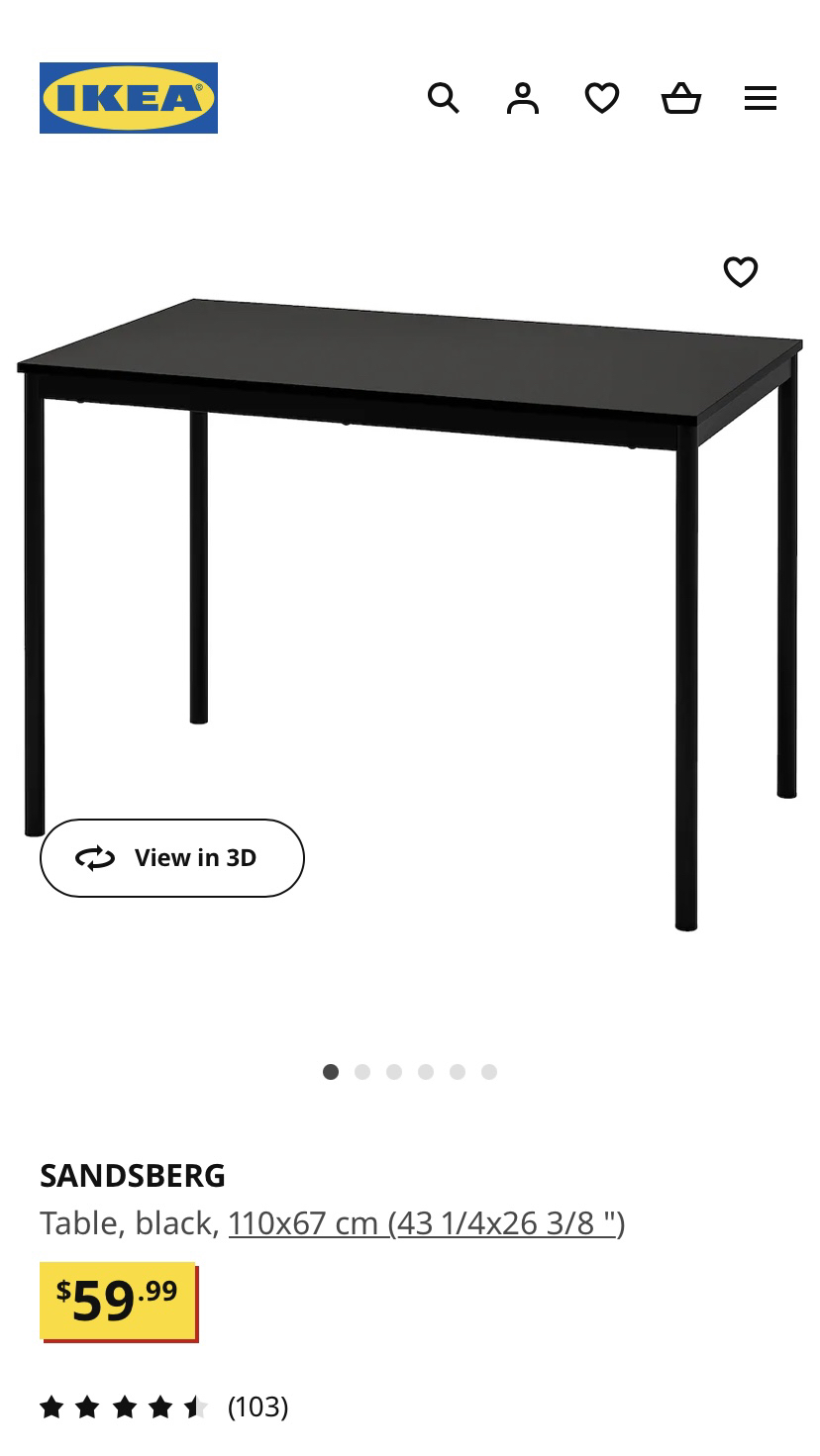 Ikea dining table