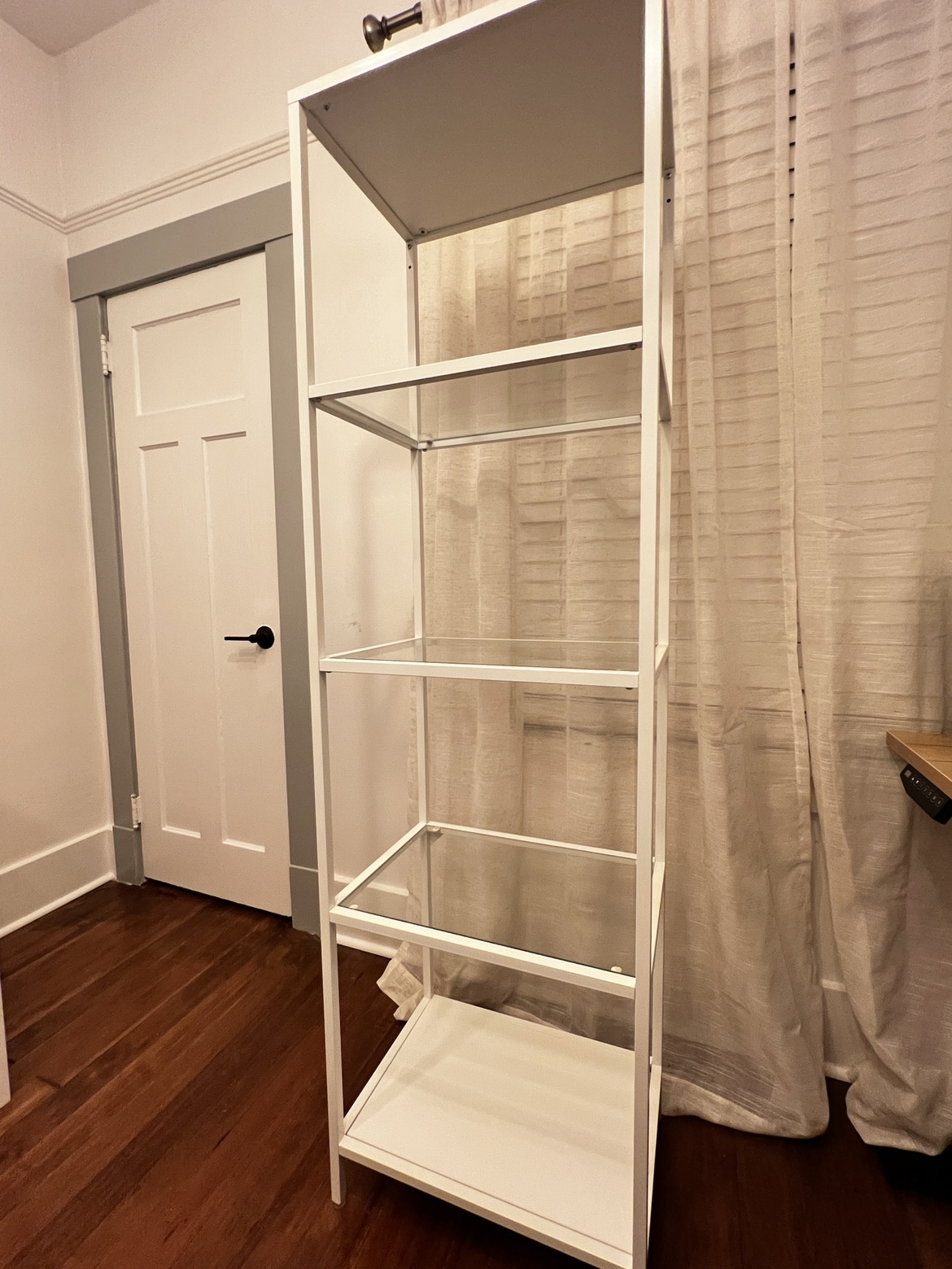 IKEA white display glass shelf - photo 5