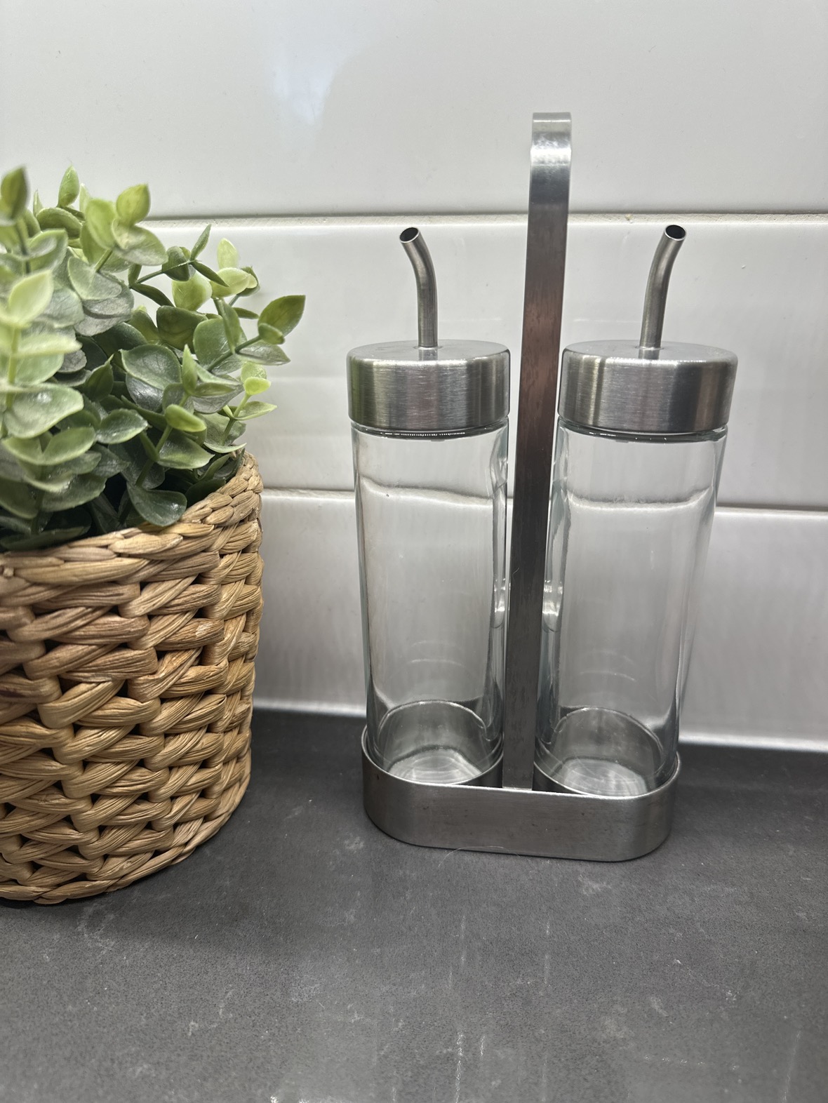 Ikea 3 piece oil & vinegar set