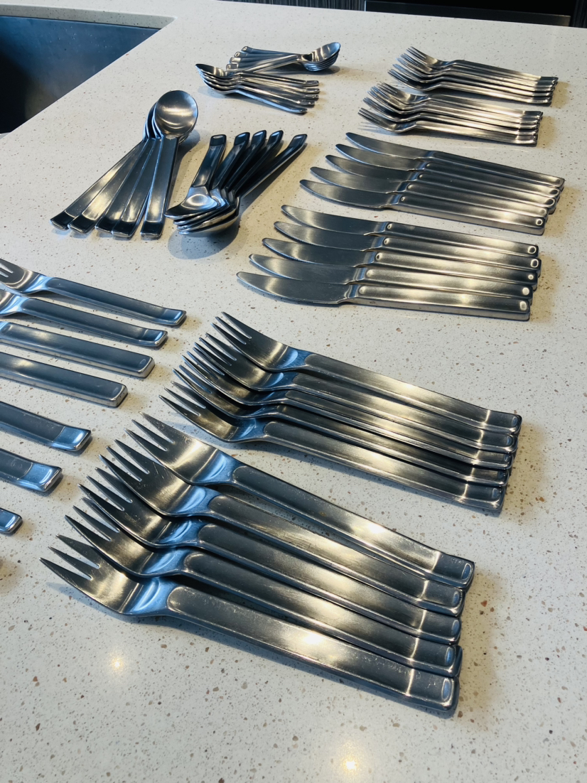 58-Piece Vintage IKEA POEM stainless steel cutlery/flatware - photo 4