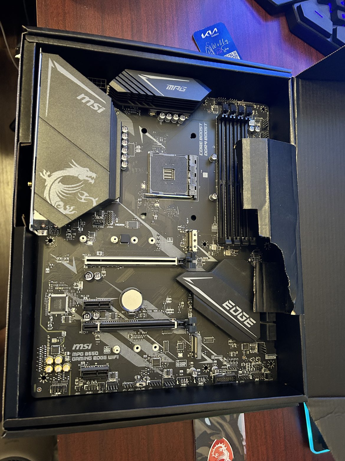 B550 msi gaming edge wifi ryzen mainboard thumbnail