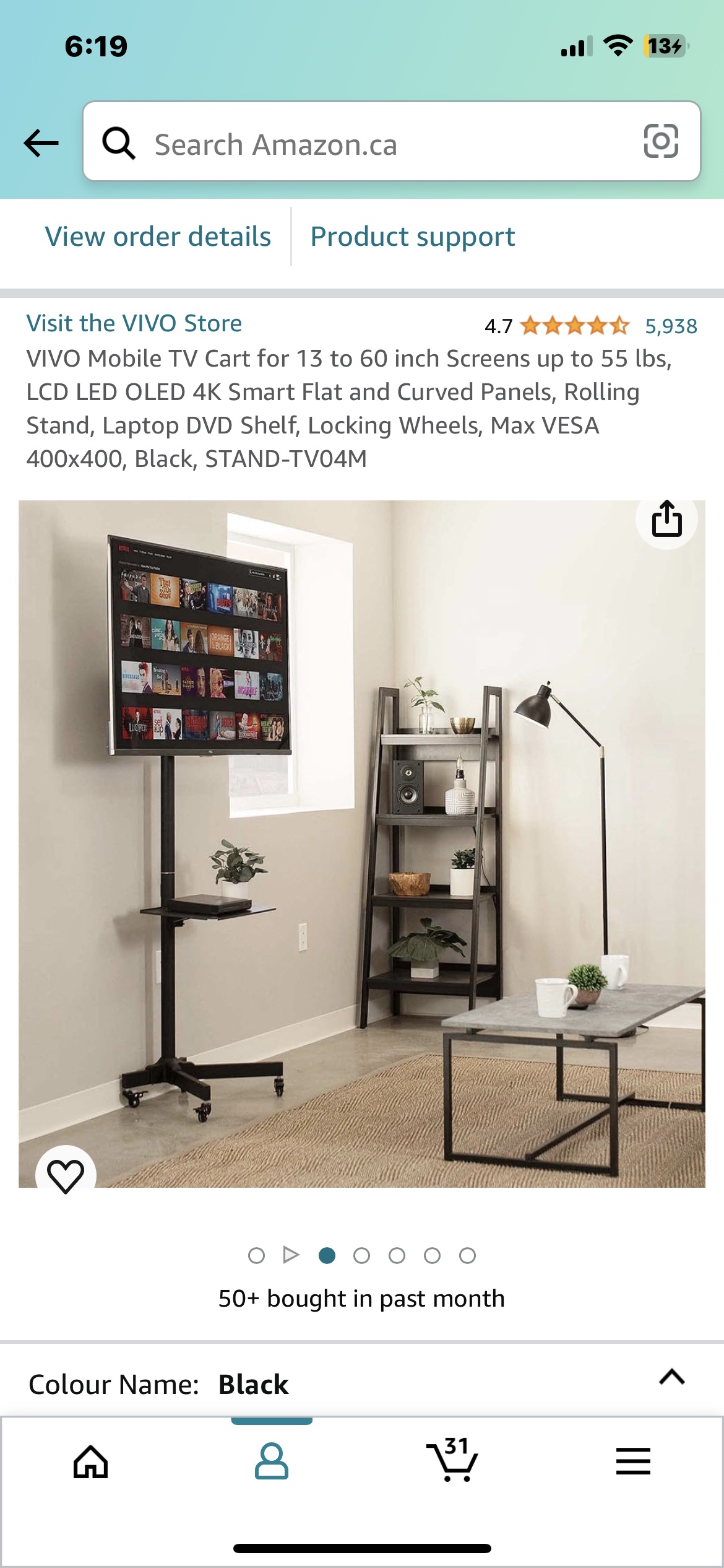 TCL 43"SMARTV  & TV stand with wheel - photo 3