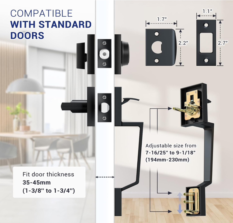 BRAND NEW Ohuhu Front Door lock set - photo 2