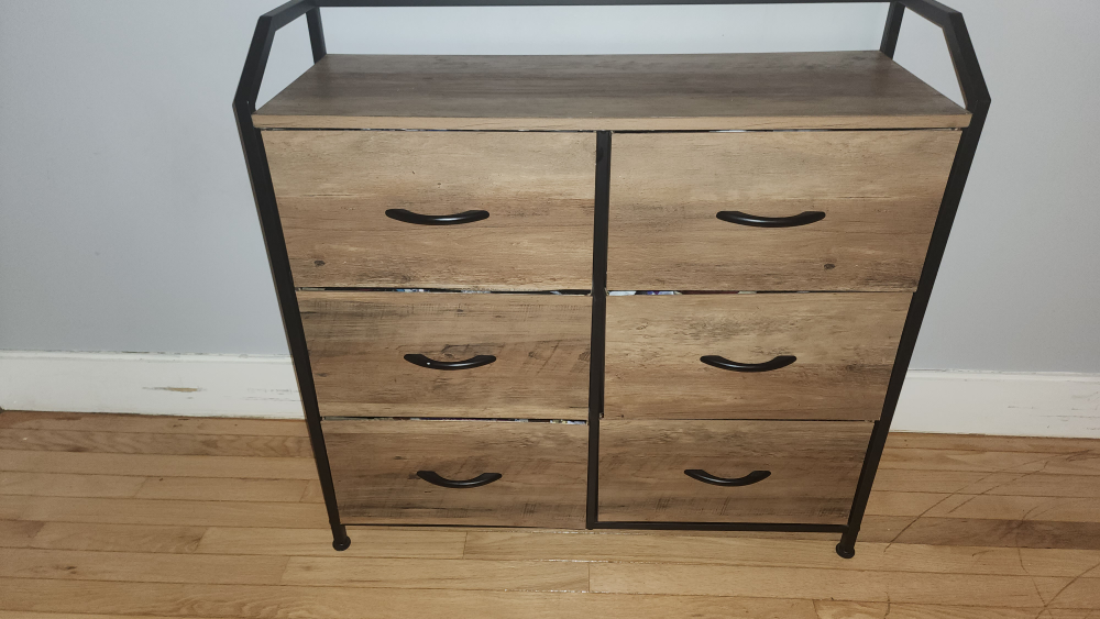 Stylish Bamboo Wood & Antique metal Dresser
