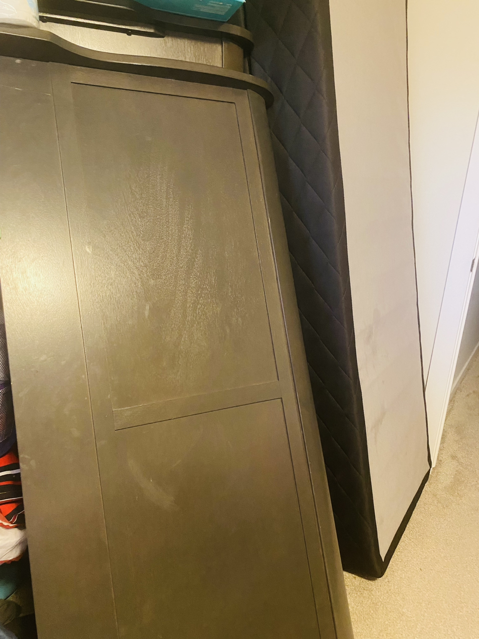 One brown Queen’s bed, bed box and mattress - photo 3