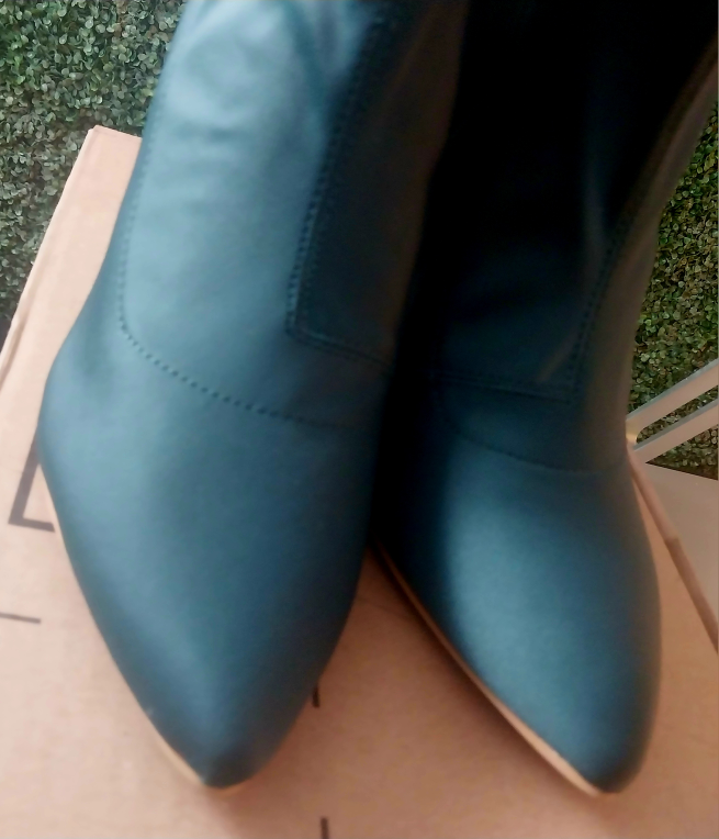 Cape Robbin Excellence Clear Heel Pointy Toe Chunky Ankle Boots image indicator(4)