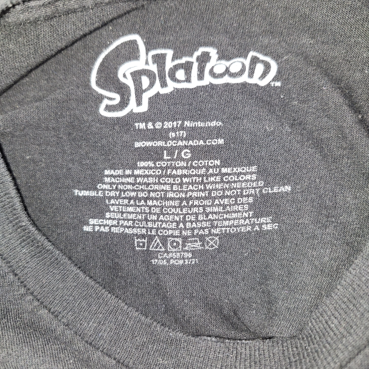 NINTENDO SPLATOON *INK OFF SQUID* GRAPIC T-SHIRT. #L image indicator(3)