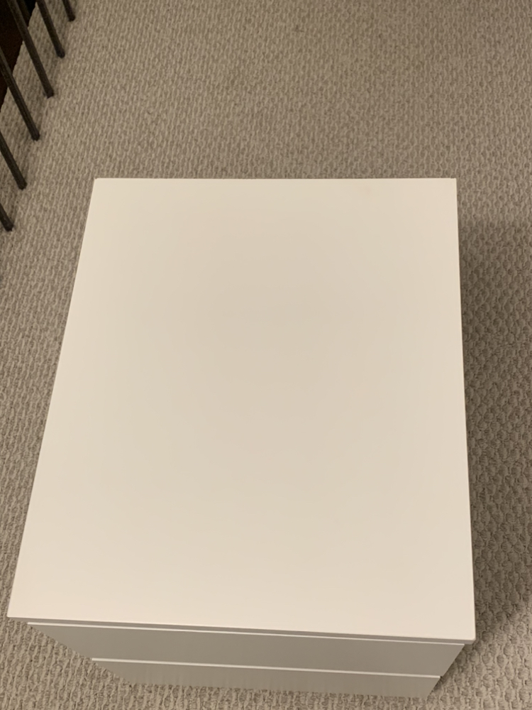IKEA white Malm 2-drawer night stand image indicator(5)