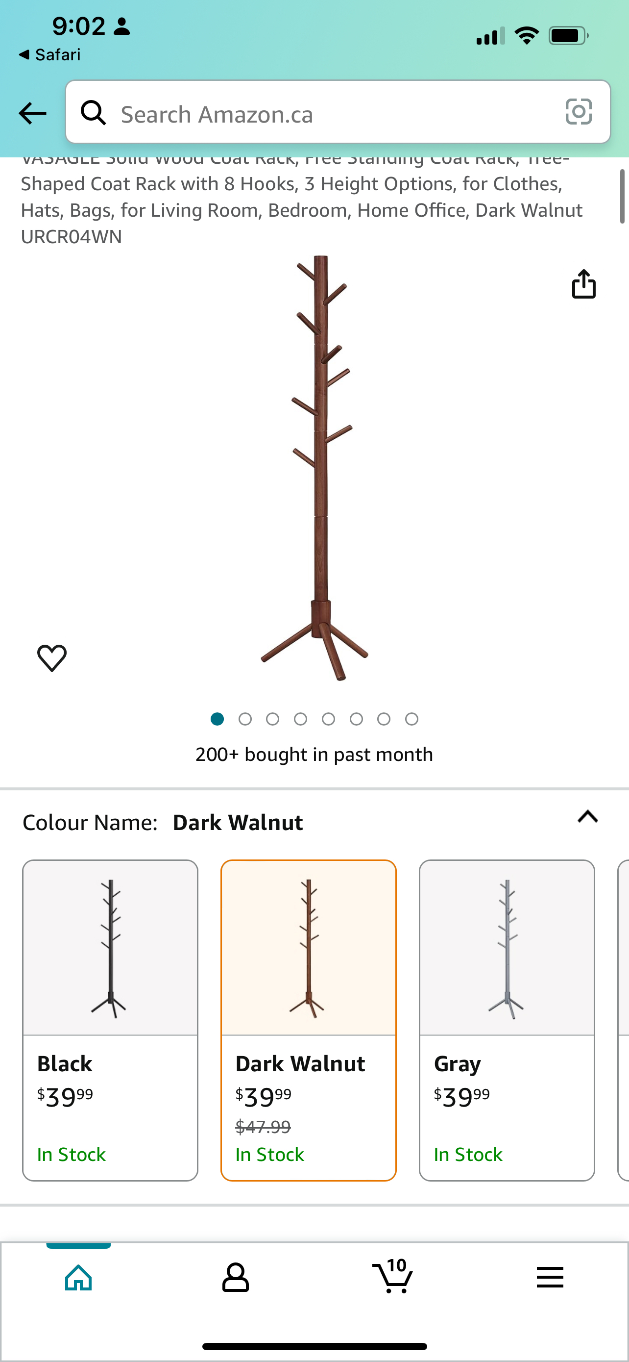 Wooden hanging coat stand