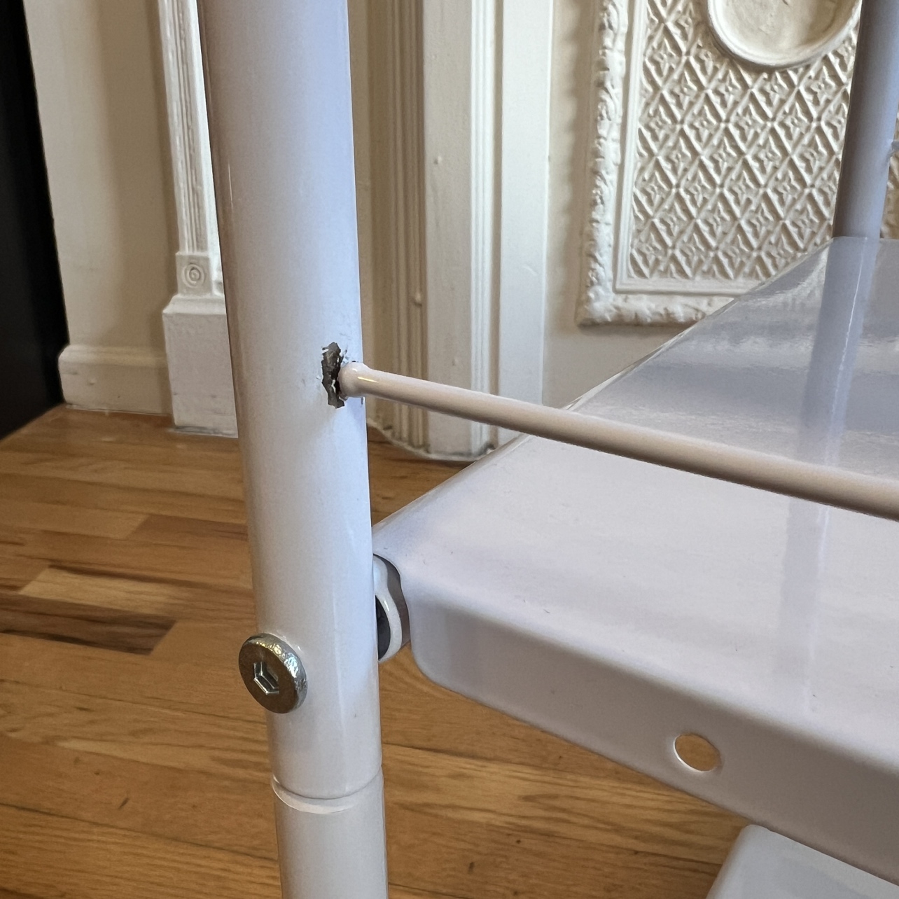 White metal shelf unit - photo 2