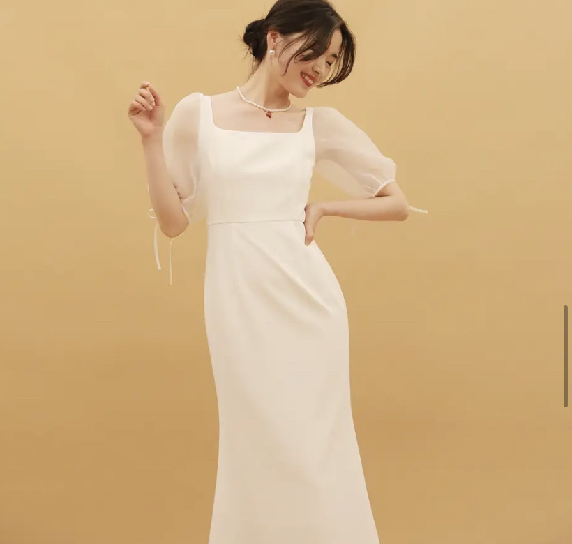 Ivory White Wedding Dress, Evening Dress - photo 5