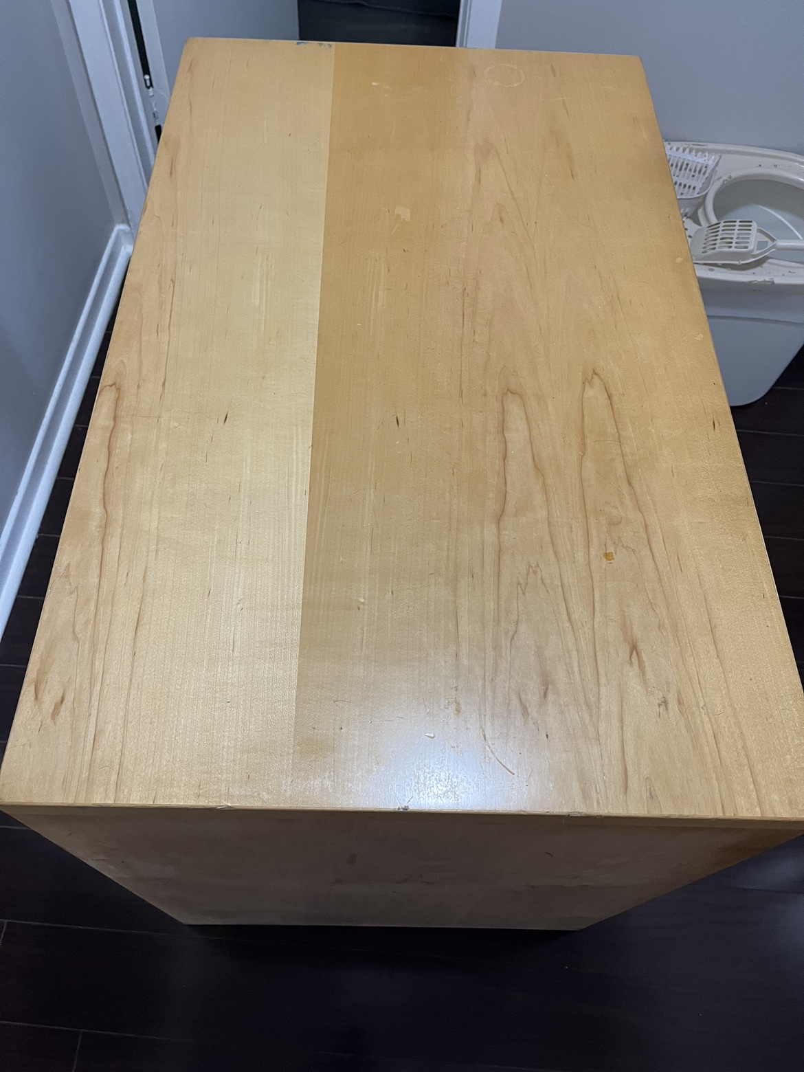 Oak Study Desk with Shelf Inside - photo 3