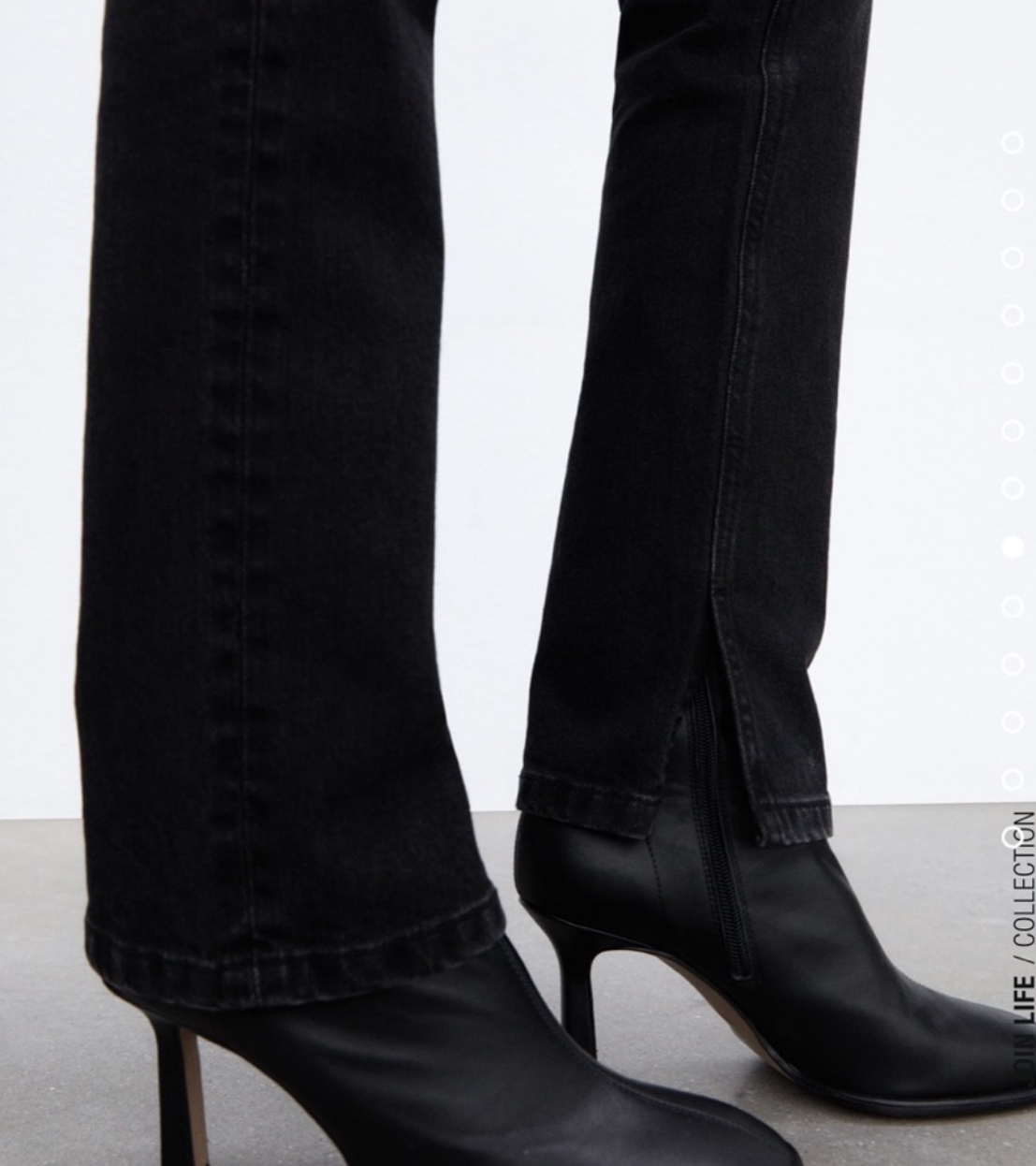 Zara black split slim jeans - photo 4