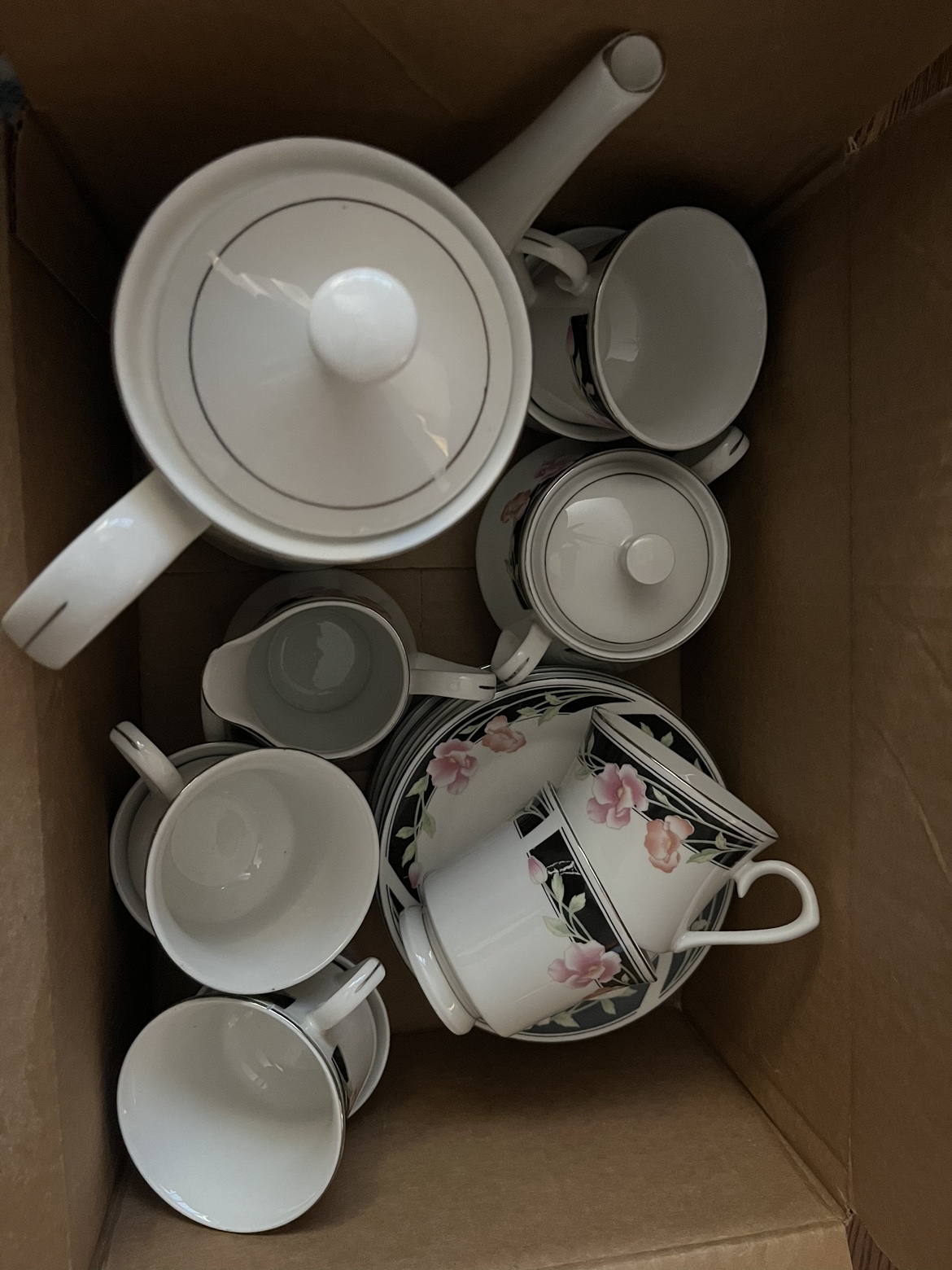 Black Satin China Tea Set _ free delivery image indicator(5)