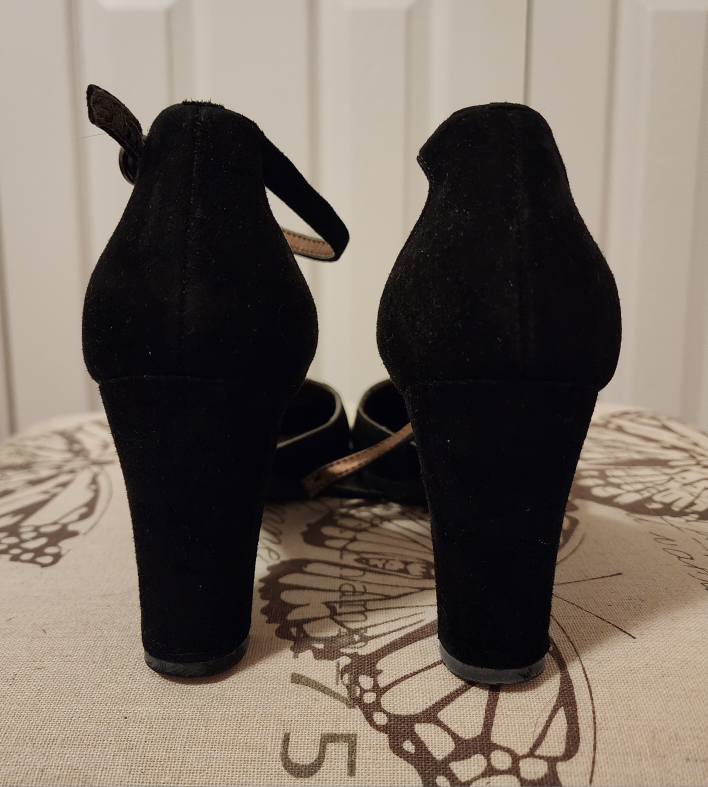 black & bronze block heels image indicator(3)