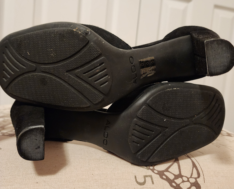 black & bronze block heels image indicator(4)