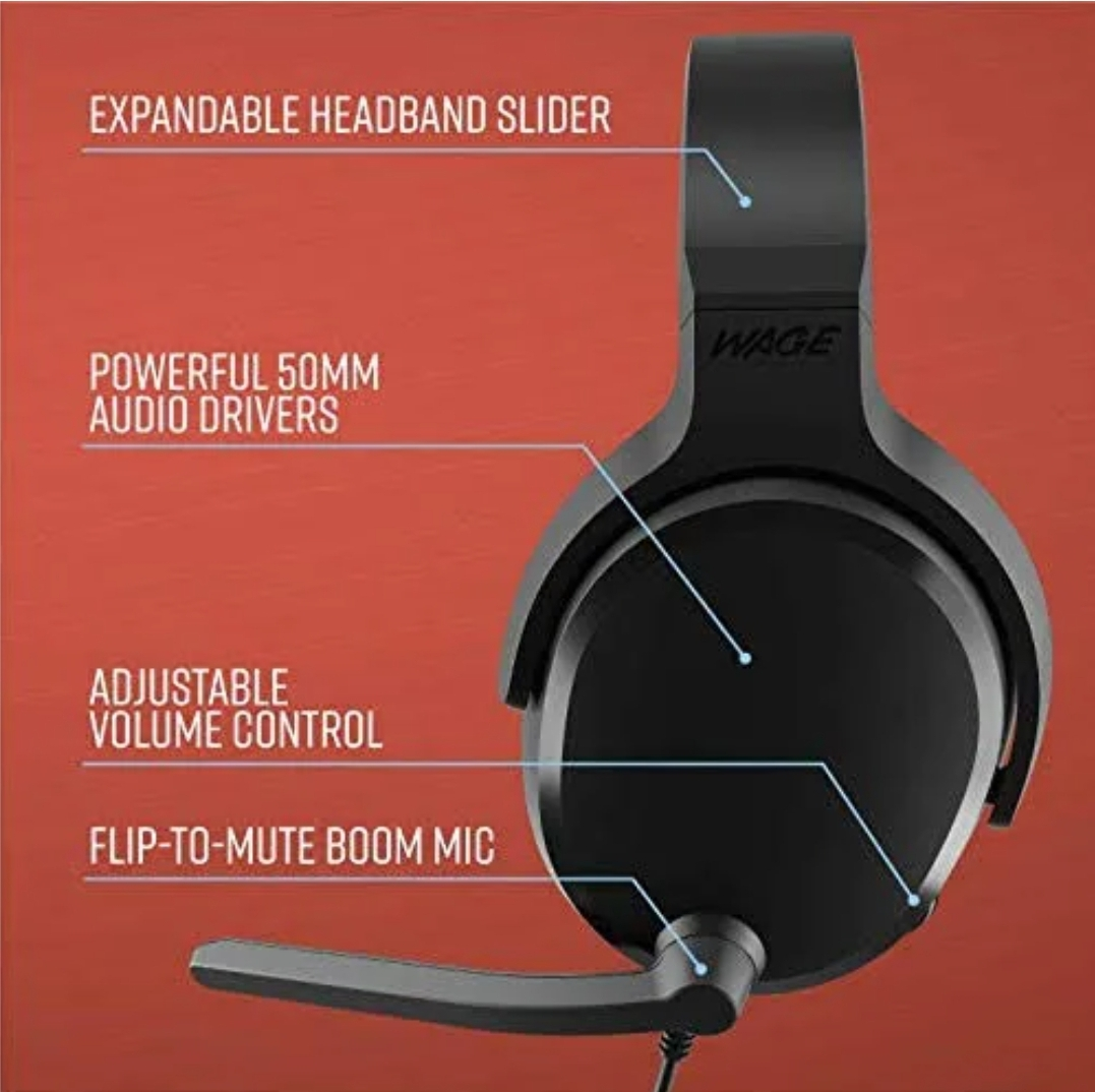 🏈Wage Pro Over-Ear Wired Gaming Headset image indicator(2)
