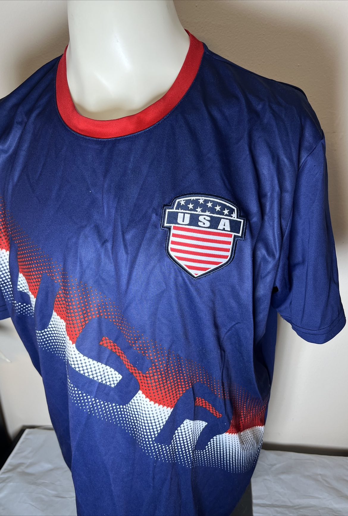 Ole Panna Vintage USA National Team Soccer Kit Shirt Big Print image indicator(6)