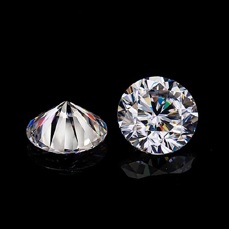 Certified GRA Round Brilliant Loose Moissanite, 0.5ct