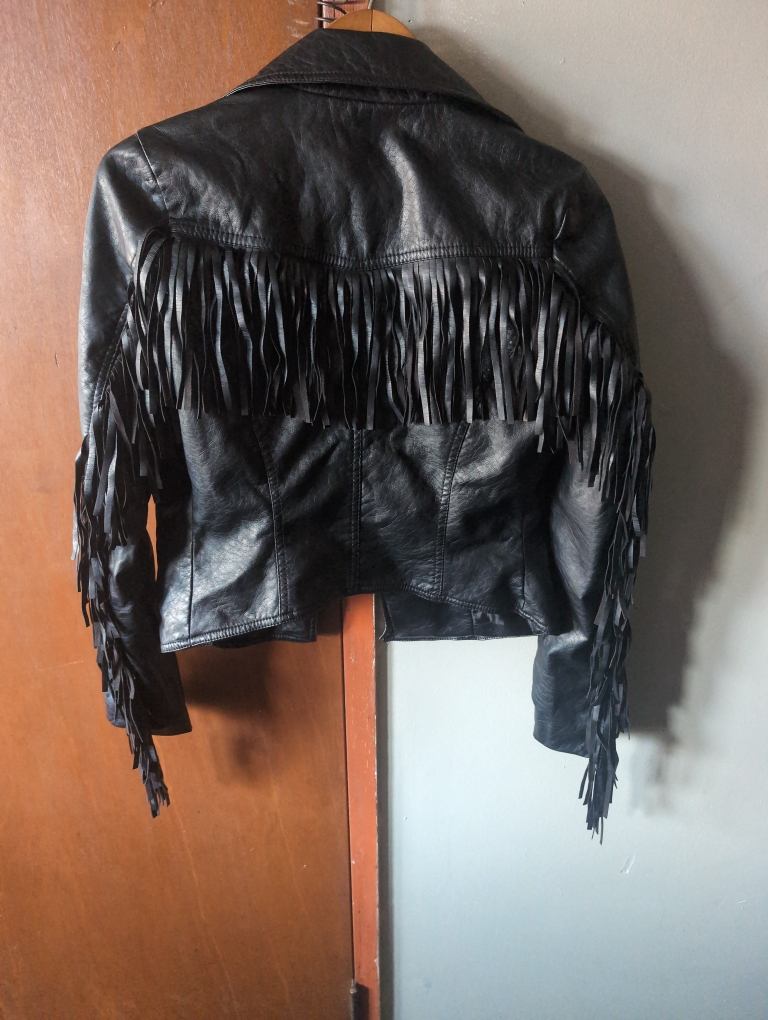 therapy brand faux leather jacket , small - photo 4