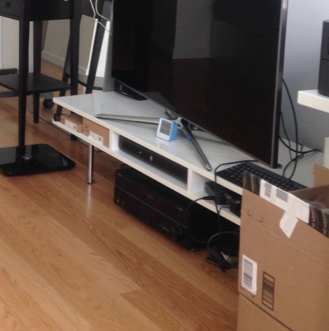 Ikea - Tofteryd TV Bench in Glossy White (Used)