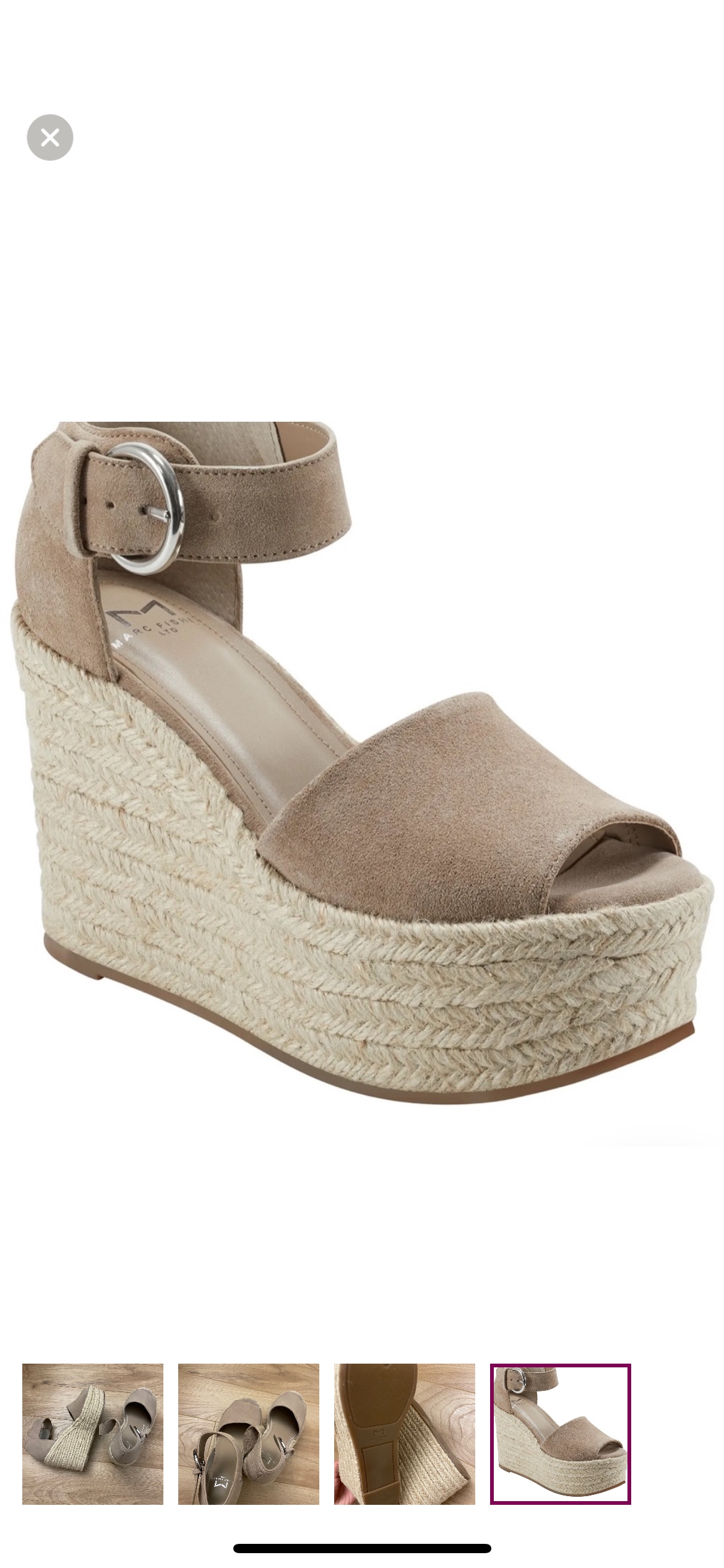 New Marc Fisher Alita Platform Wedge Espadrille Sandal - photo 2