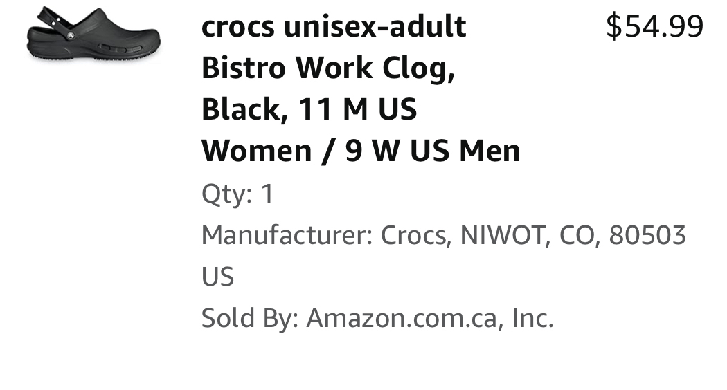 crocs unisex-adult  Bistro Work Clog,  Black