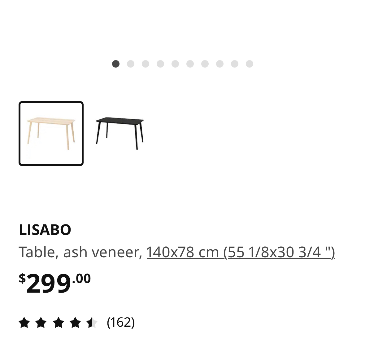 LISABO Table - IKEA - practically brand new - photo 3