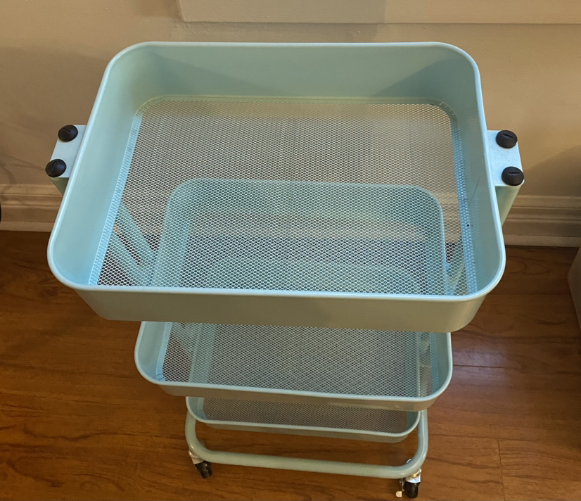 Simply 3 Tier Rolling Cart - Aqua - photo 2