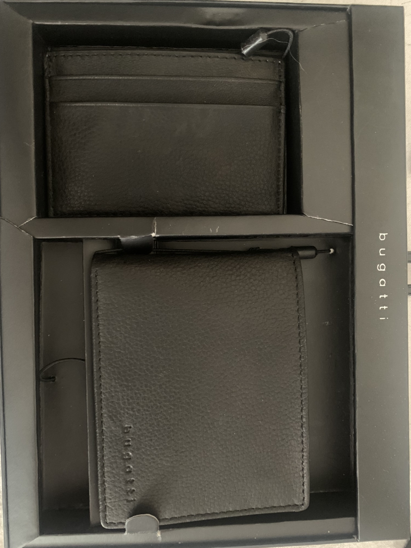 Bugatti vegan leather wallet  set (unused)