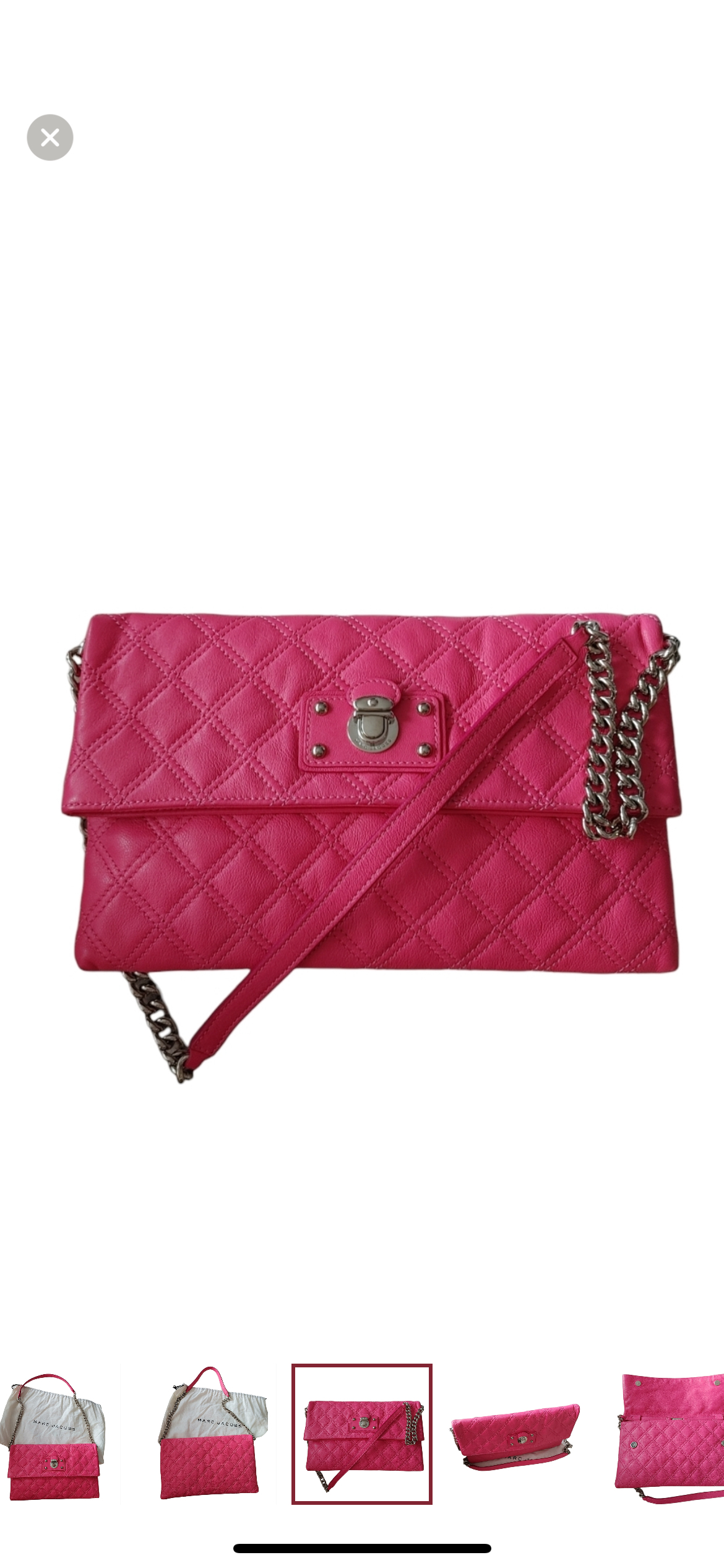 Marc Jacob’s Quilted Pink Leather shoulder/clutch - photo 3