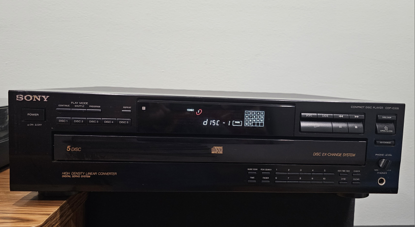 Vintage Sony 5 Disc CD player CDP-C335 with Remote - photo 2