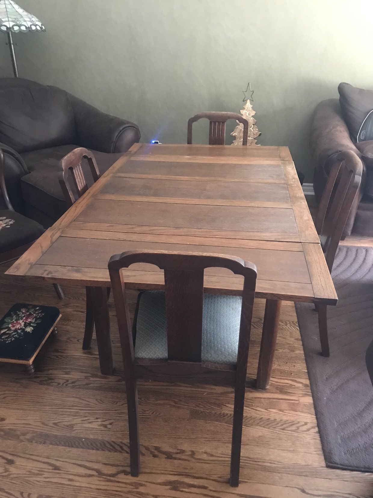 Antique table and chairs - photo 3